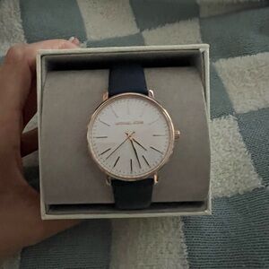 Michael Kors Navy Blue + Rose Gold Pyper Watch